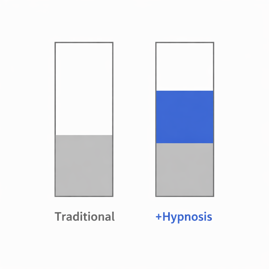 Visual comparison for: How is hypnosis different from talk therapy or meditation?